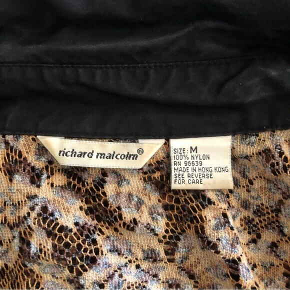 Vintage Richard Malcolm Black Unlined Mesh Lace Button Front Long Sleeve Blouse - Picture 11 of 13